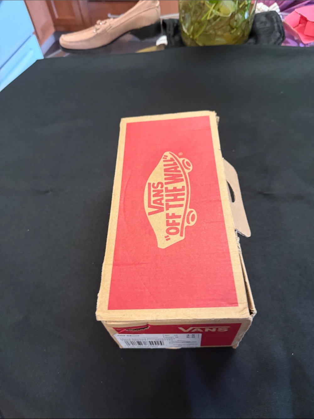 Vans Red and Tan Off The Wall Shoe Box